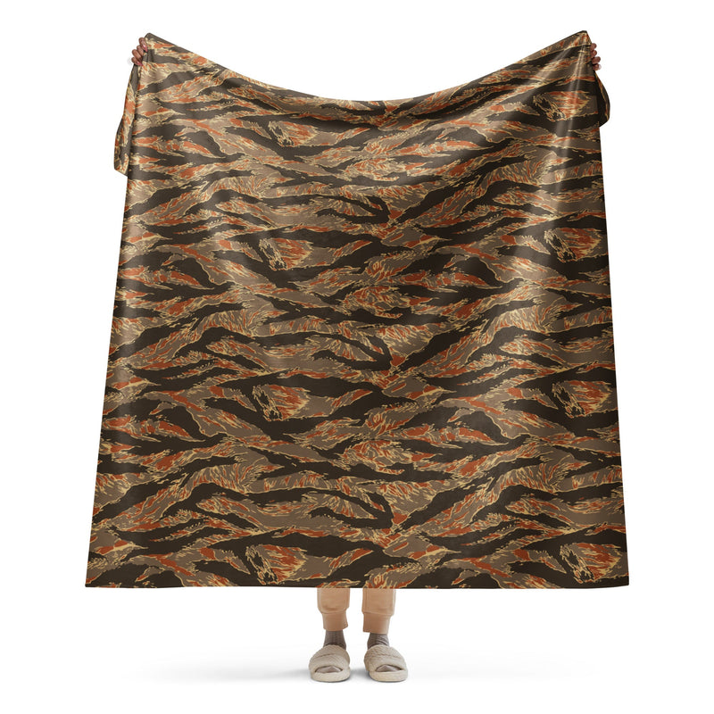 Tiger Stripe Emberwood CAMO Sherpa Blanket - 60″×80″