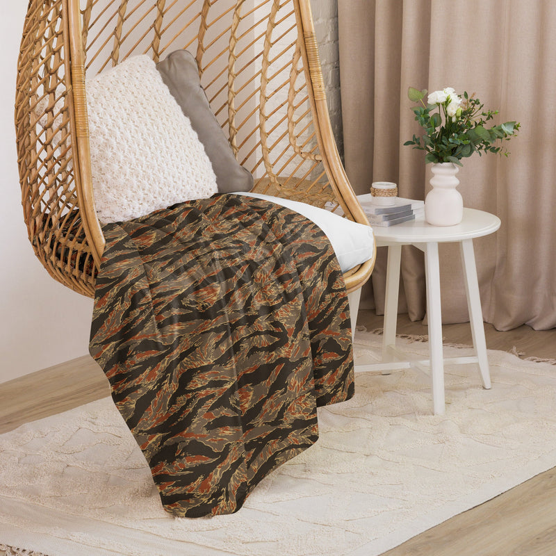 Tiger Stripe Emberwood CAMO Sherpa Blanket