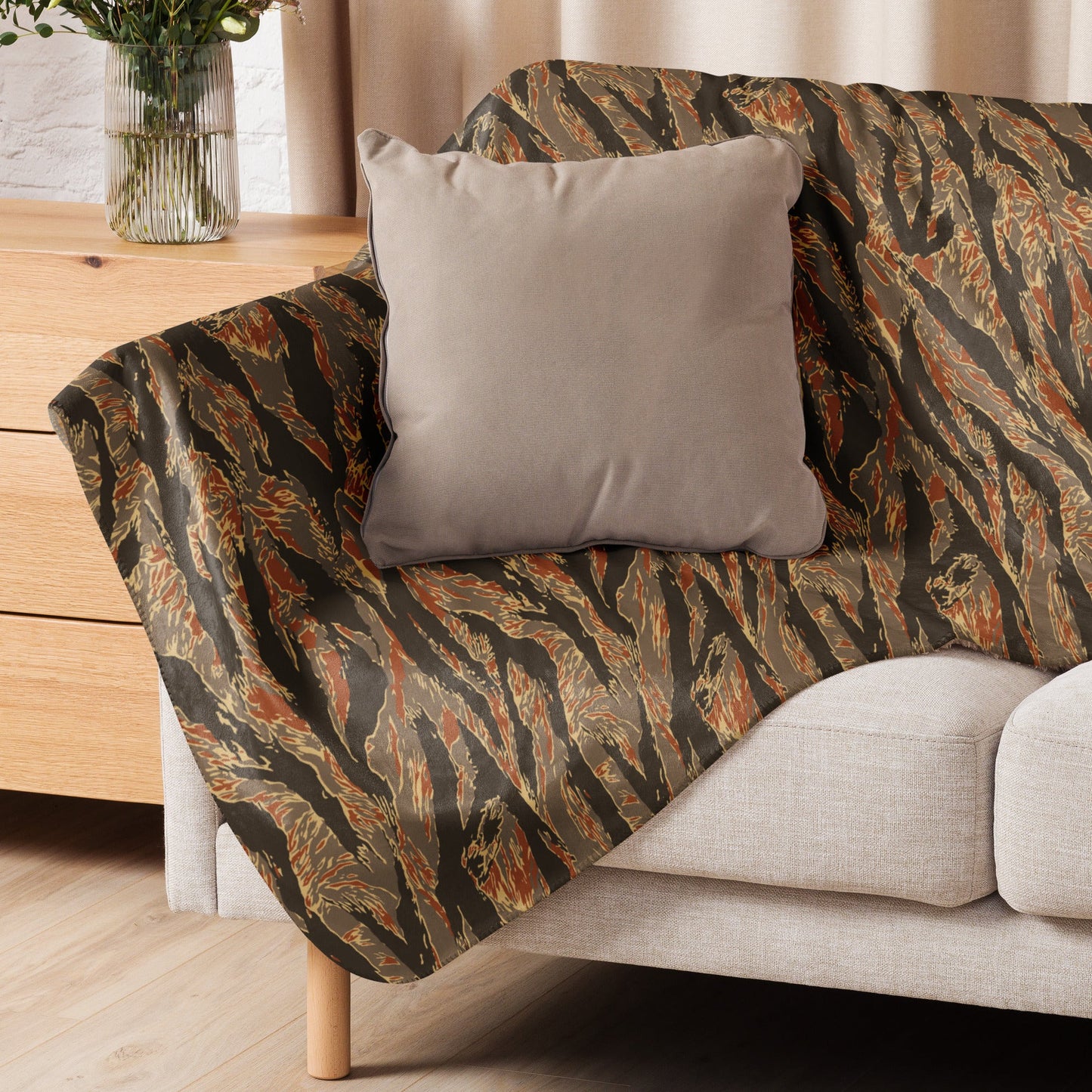 American Tiger Stripe Autumn CAMO Sherpa blanket - Blankets