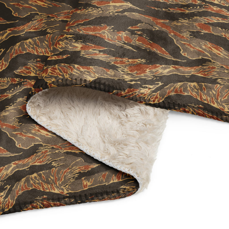 Tiger Stripe Emberwood CAMO Sherpa Blanket