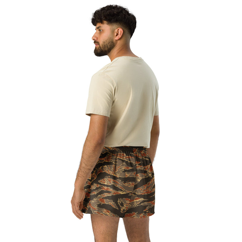 Tiger Stripe Emberwood CAMO Unisex Athletic Shorts