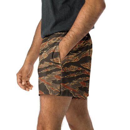 American Tiger Stripe Autumn CAMO Unisex Athletic Shorts - XS