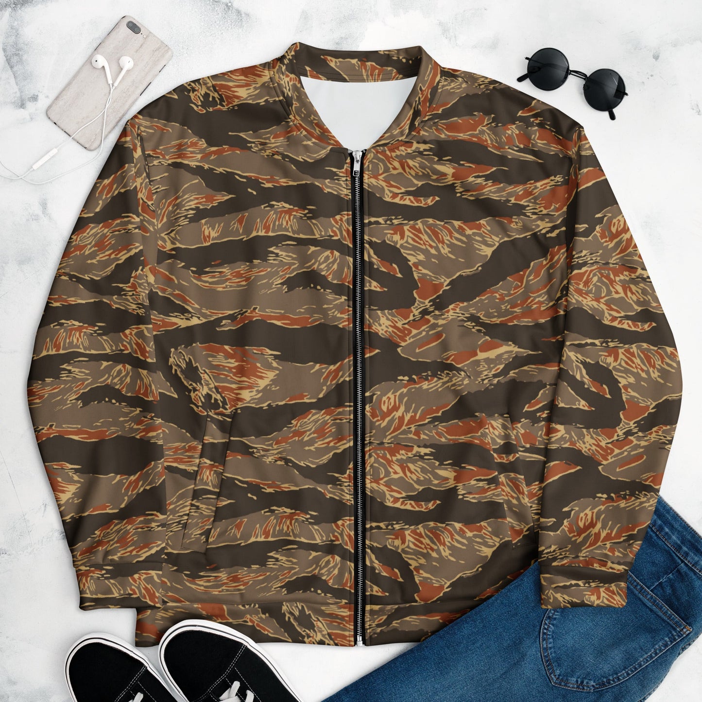 American Tiger Stripe Autumn CAMO Unisex Bomber Jacket