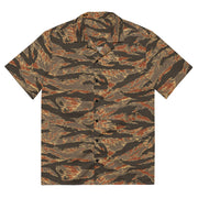 Tiger Stripe Emberwood CAMO Unisex Short-Sleeve Button Shirt - 2XS