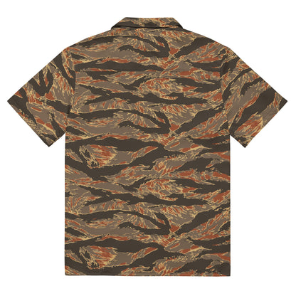 American Tiger Stripe Autumn CAMO Unisex button shirt - Button Shirts