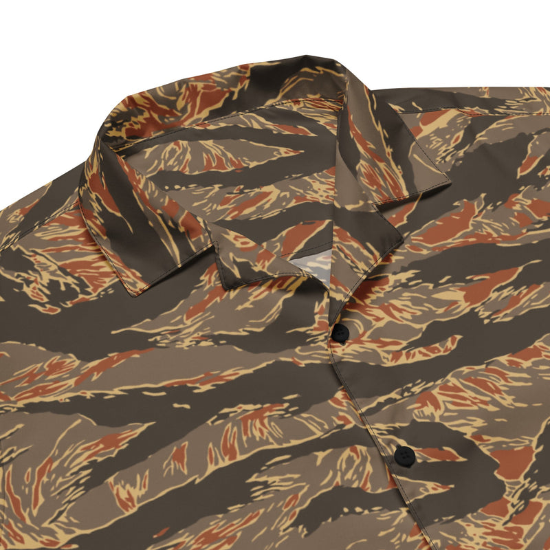 Tiger Stripe Emberwood CAMO Unisex Short-Sleeve Button Shirt