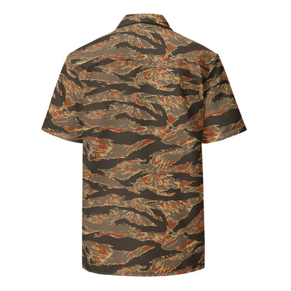 American Tiger Stripe Autumn CAMO Unisex button shirt - Button Shirts