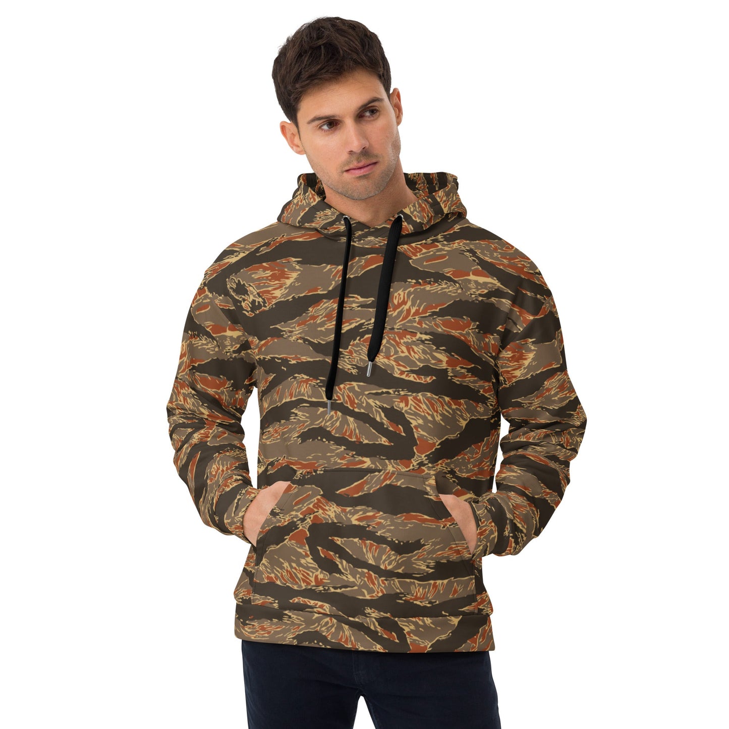 American Tiger Stripe Autumn CAMO Unisex Hoodie - 2XS - Hoodies