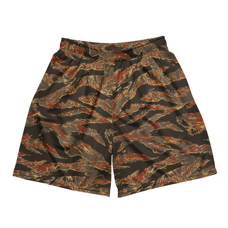 Tiger Stripe Emberwood CAMO Unisex Mesh Shorts - 2XS