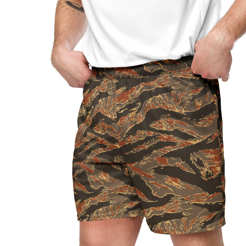 Tiger Stripe Emberwood CAMO Unisex Mesh Shorts