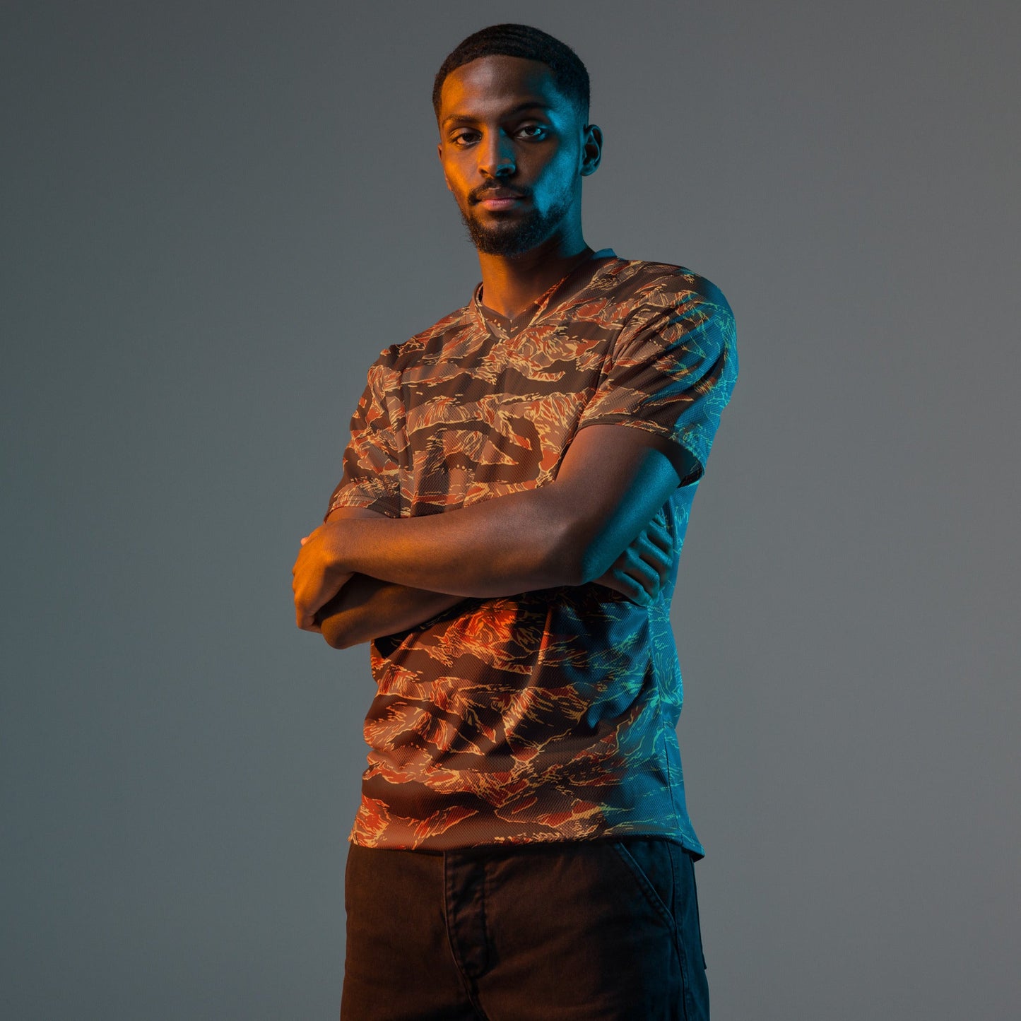 American Tiger Stripe Autumn CAMO unisex sports jersey - Sports Jerseys