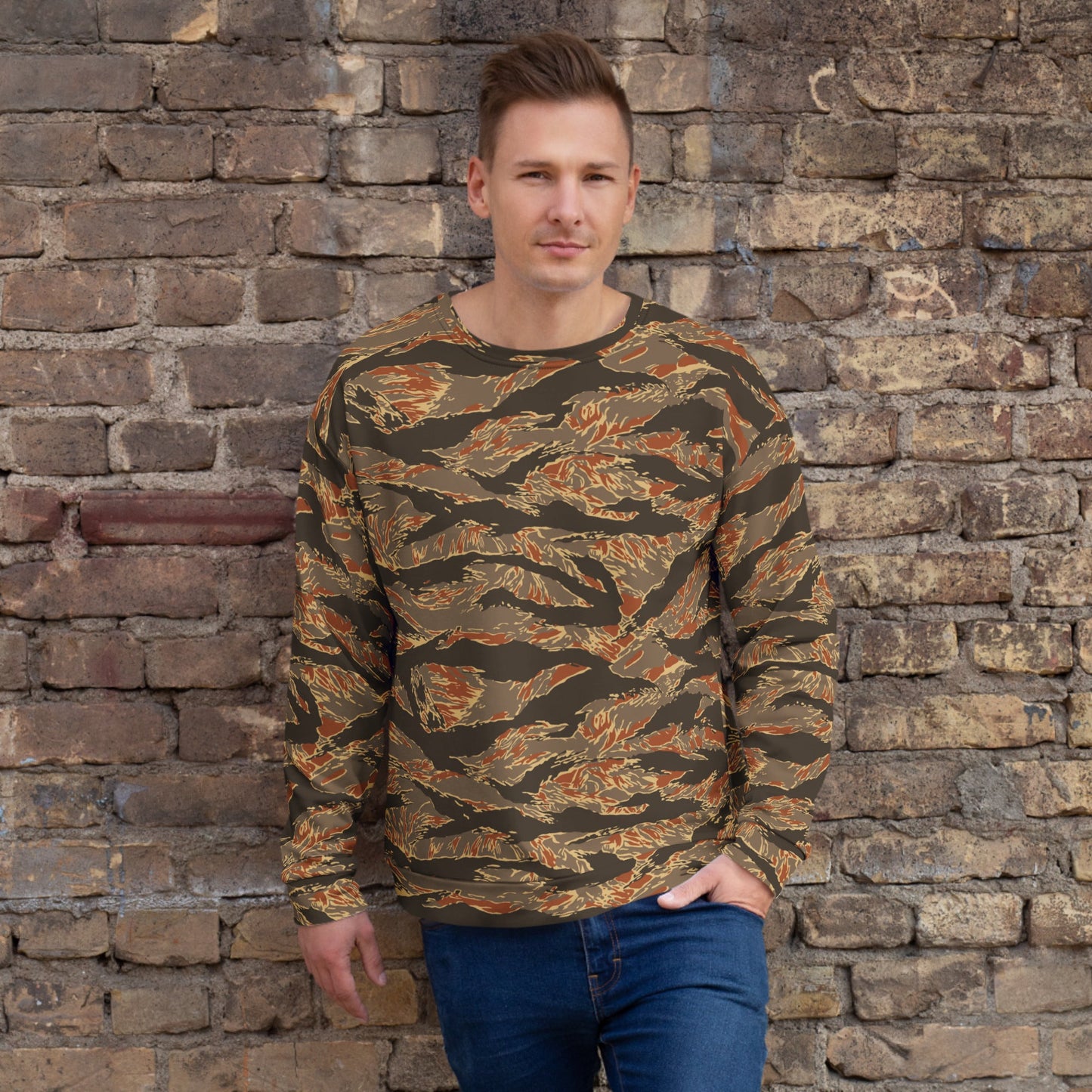 American Tiger Stripe Autumn CAMO Unisex Sweatshirt - 2XS - Sweatshirts