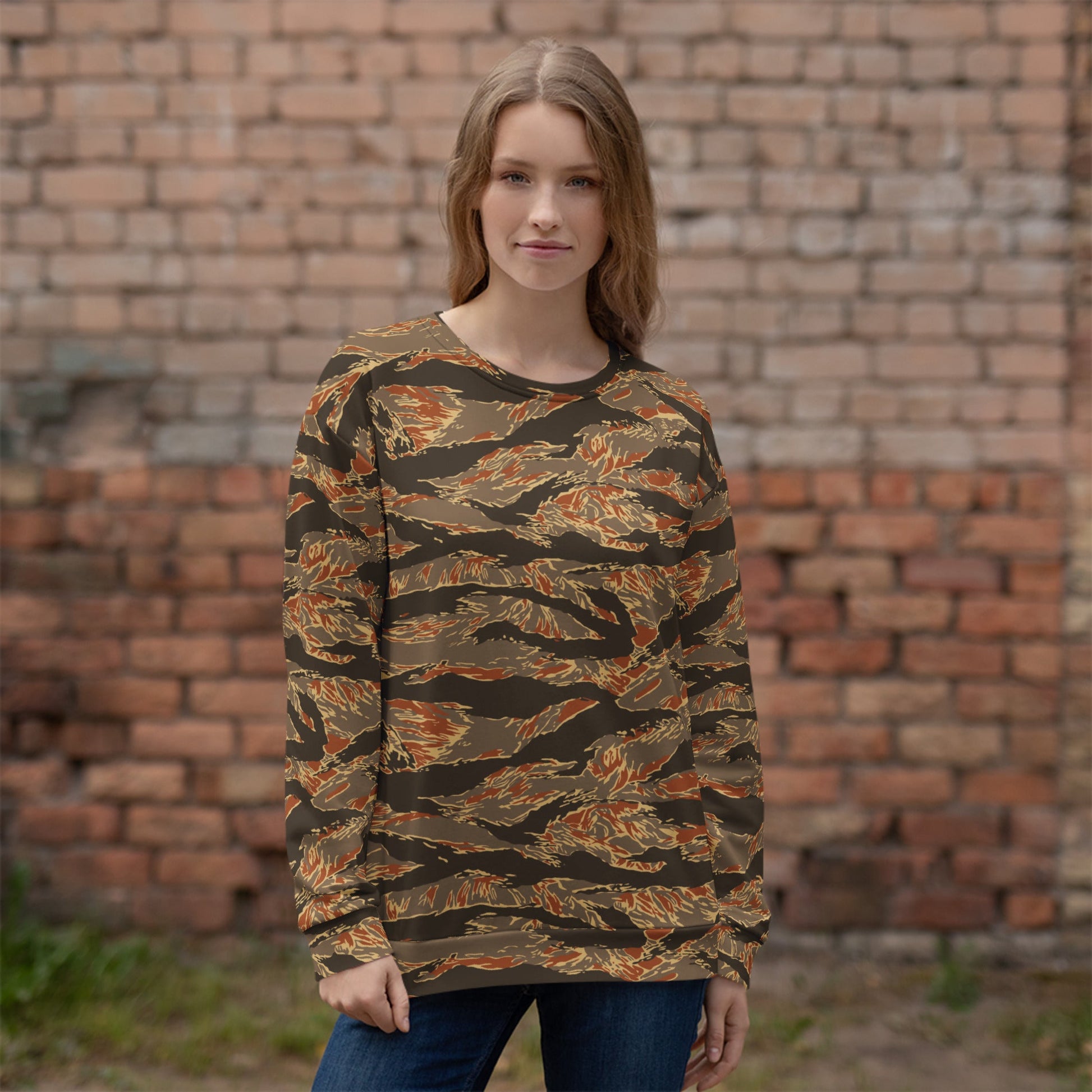 American Tiger Stripe Autumn CAMO Unisex Sweatshirt - Sweatshirts