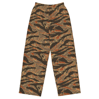 American Tiger Stripe Autumn CAMO unisex wide-leg pants - 2XS - Wide-leg Pants