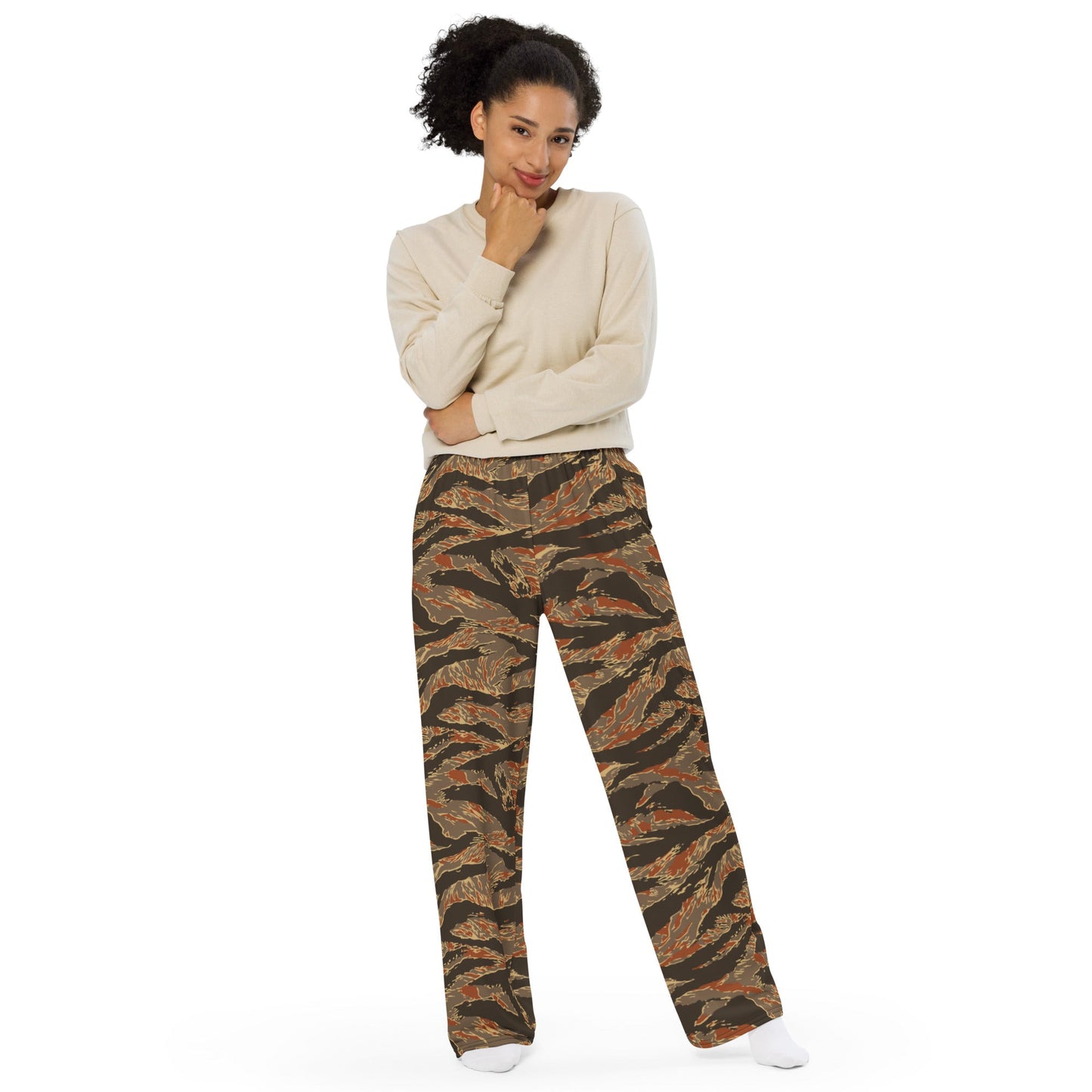 American Tiger Stripe Autumn CAMO unisex wide-leg pants - Wide-leg Pants