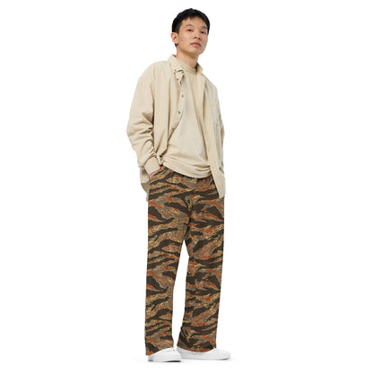 American Tiger Stripe Autumn CAMO unisex wide-leg pants - Wide-leg Pants