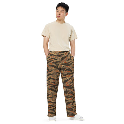 American Tiger Stripe Autumn CAMO unisex wide-leg pants - Wide-leg Pants