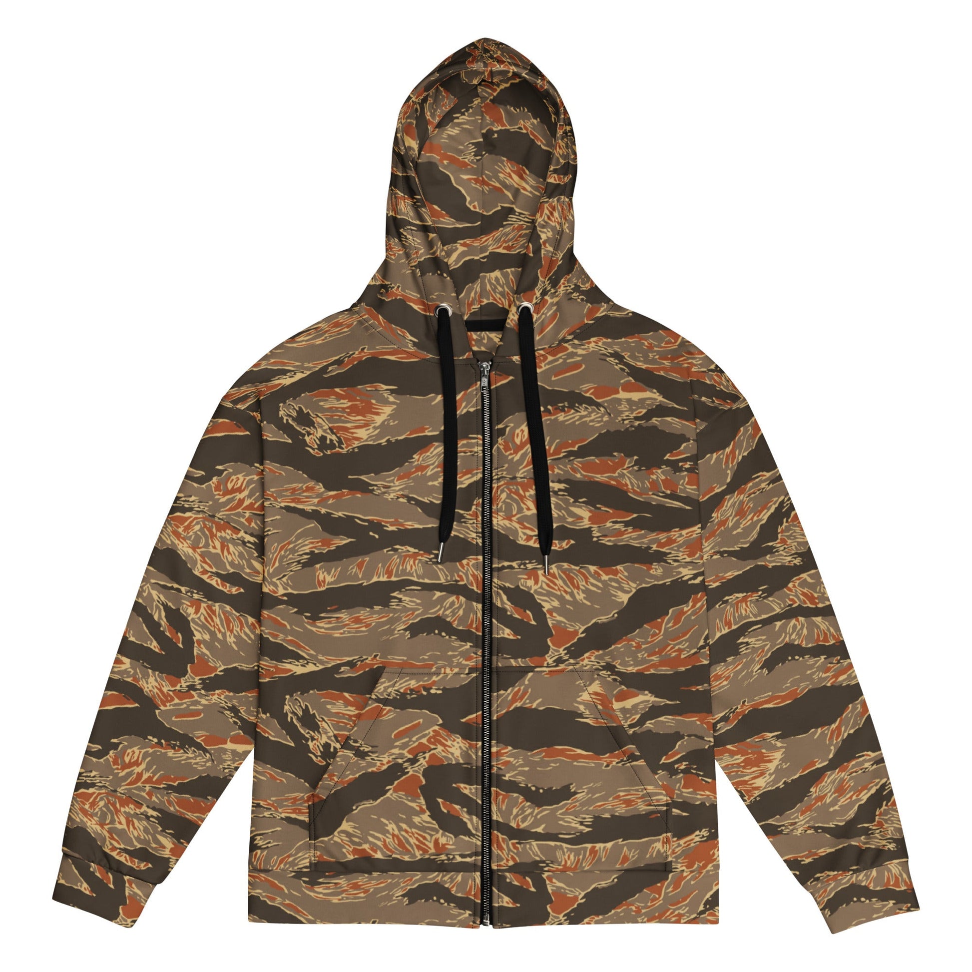 American Tiger Stripe Autumn CAMO Unisex zip hoodie - 2XS - Zip Hoodies