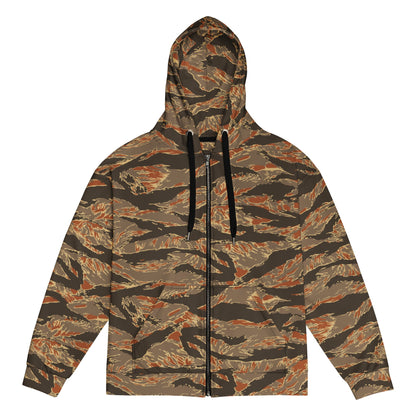 American Tiger Stripe Autumn CAMO Unisex zip hoodie - 2XS - Zip Hoodies