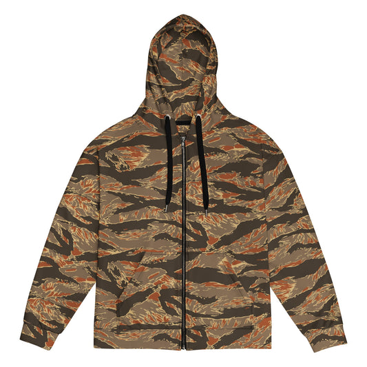 American Tiger Stripe Autumn CAMO Unisex zip hoodie - 2XS - Zip Hoodies