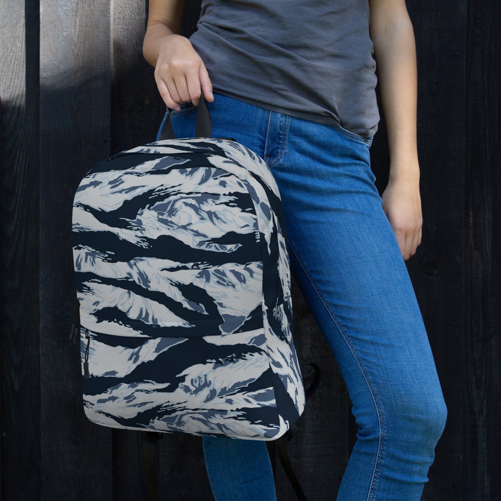 American Tiger Stripe Blue Frost CAMO Backpack - Backpacks