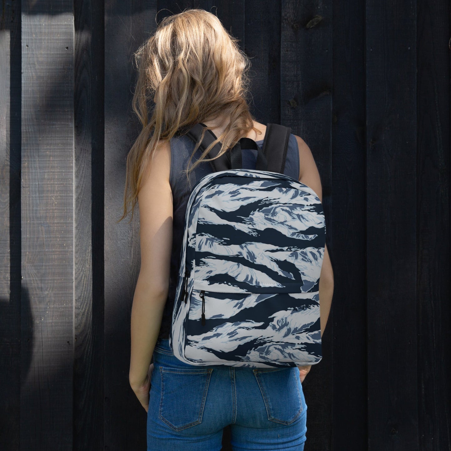 American Tiger Stripe Blue Frost CAMO Backpack - Backpacks
