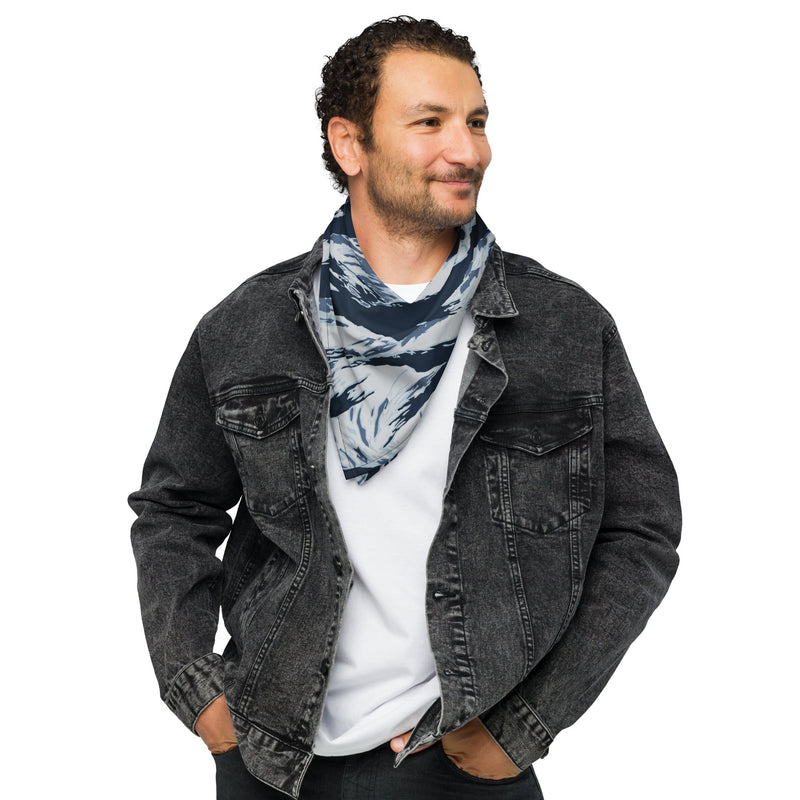 Tiger Stripe Blue Frost CAMO Bandana - Head