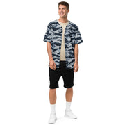 Tiger Stripe Blue Frost CAMO Unisex Baseball Jersey