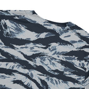 Tiger Stripe Blue Frost CAMO Unisex Baseball Jersey