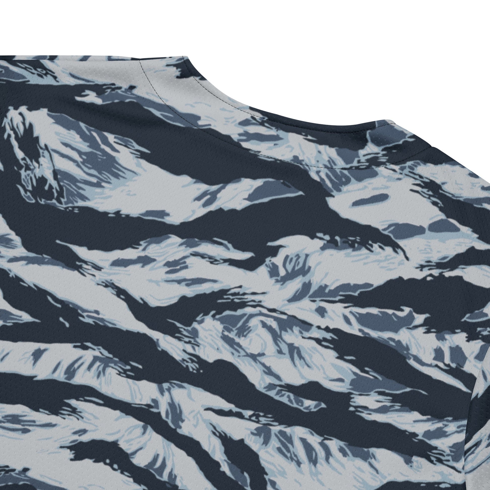 American Tiger Stripe Blue Frost CAMO baseball jersey - Baseball Jerseys