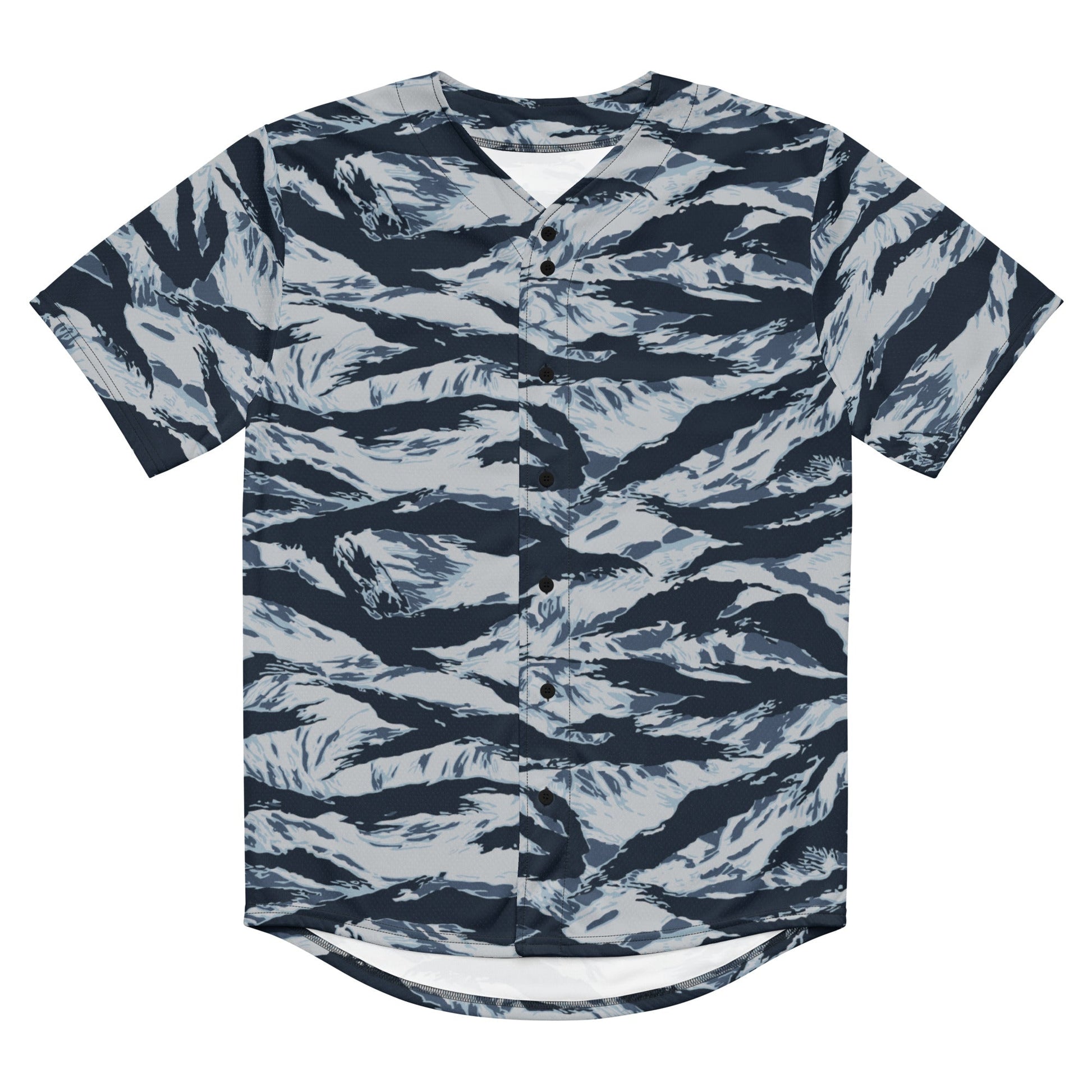 American Tiger Stripe Blue Frost CAMO baseball jersey - Baseball Jerseys