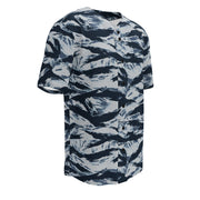 Tiger Stripe Blue Frost CAMO Unisex Baseball Jersey