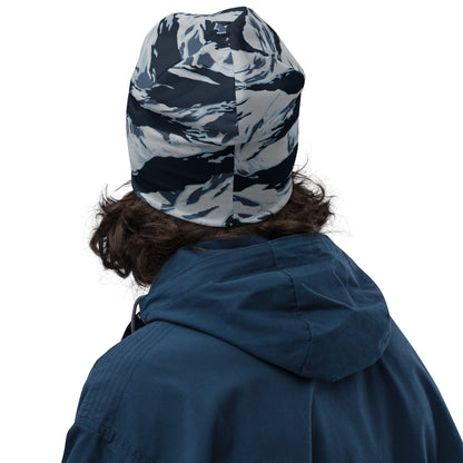 American Tiger Stripe Blue Frost CAMO Beanie - Beanies