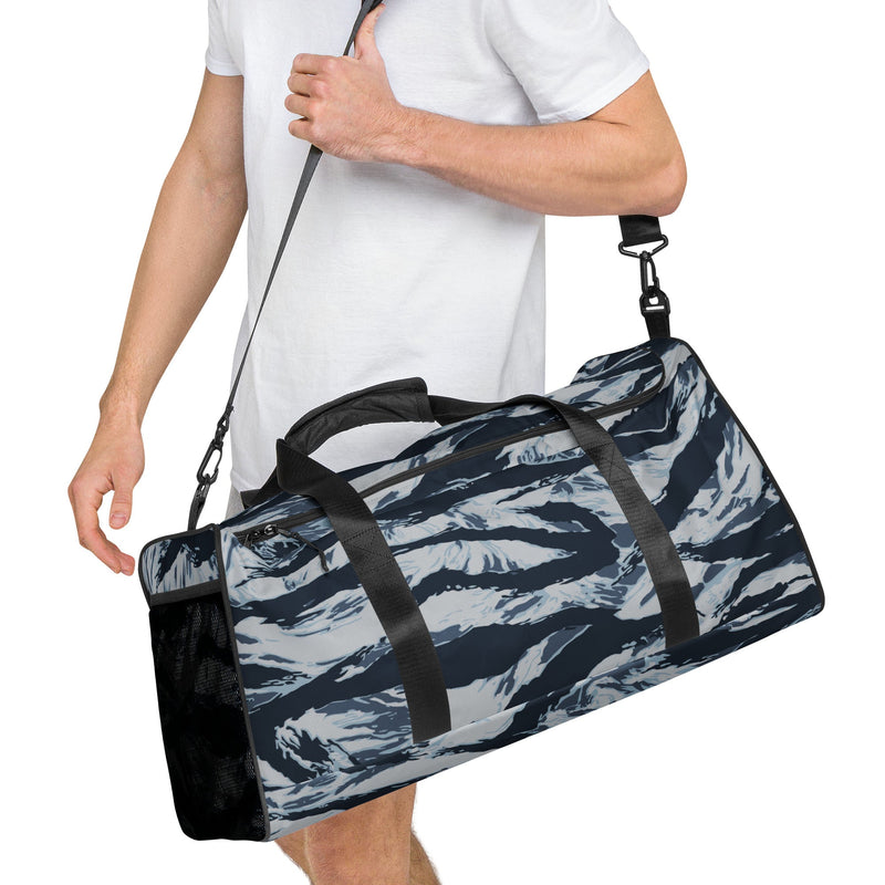 Tiger Stripe Blue Frost CAMO Duffle Bag