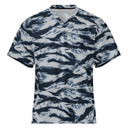 Tiger Stripe Blue Frost CAMO Unisex American Football Jersey - 2XS