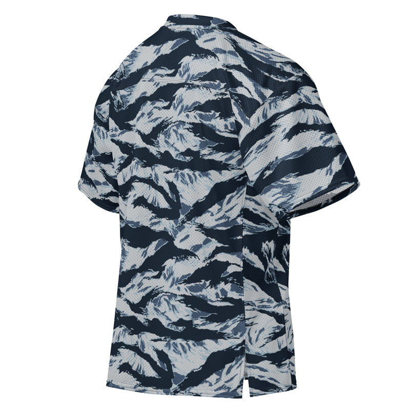 Tiger Stripe Blue Frost CAMO Unisex American Football Jersey