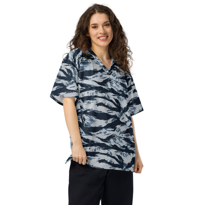 American Tiger Stripe Blue Frost CAMO Unisex Football Jersey