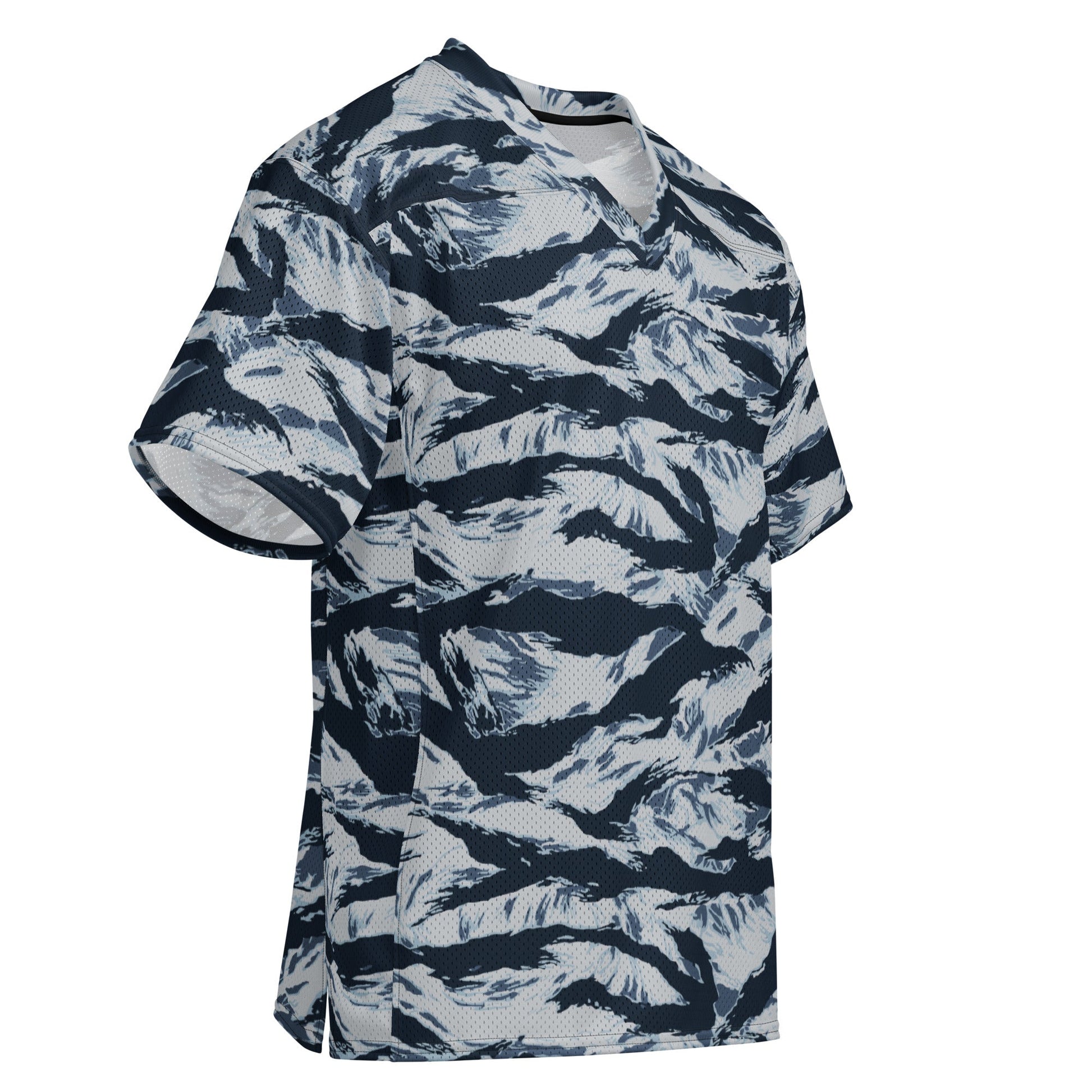 American Tiger Stripe Blue Frost CAMO Unisex Football Jersey