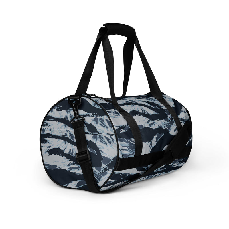Tiger Stripe Blue Frost CAMO Gym Bag