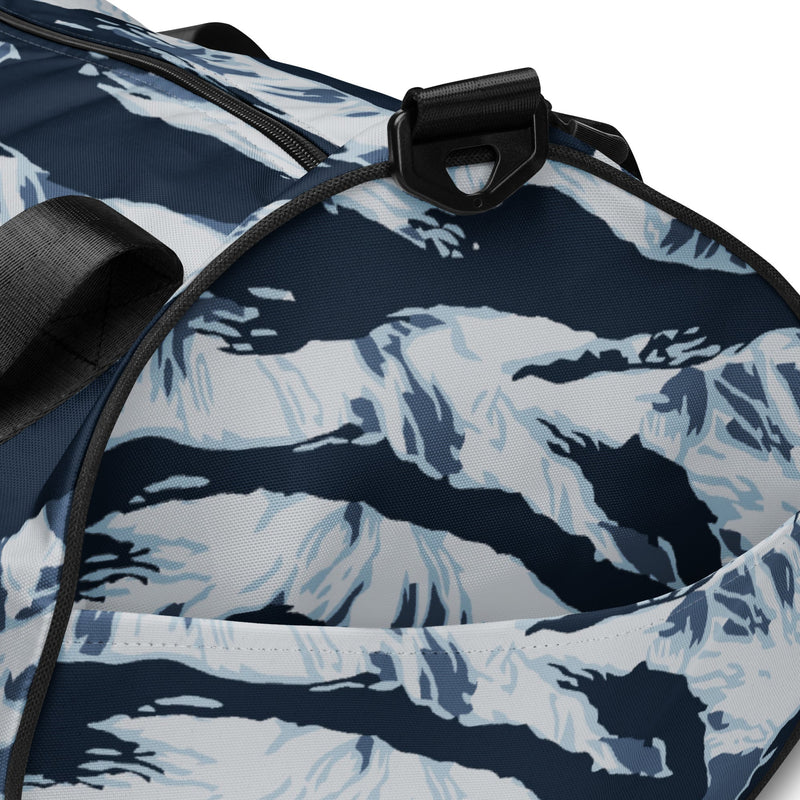 Tiger Stripe Blue Frost CAMO Gym Bag