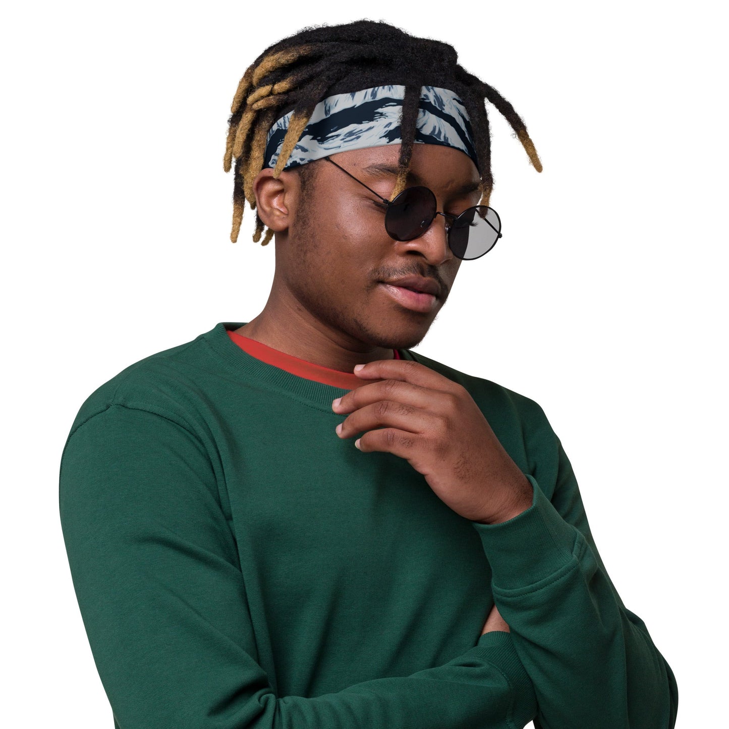 American Tiger Stripe Blue Frost CAMO Headband - Headbands