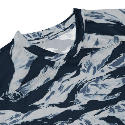 American Tiger Stripe Blue Frost CAMO hockey fan jersey - Hockey Jerseys