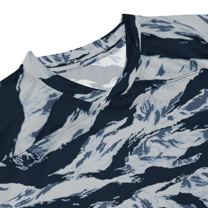 Tiger Stripe Blue Frost CAMO Unisex Hockey Fan Jersey