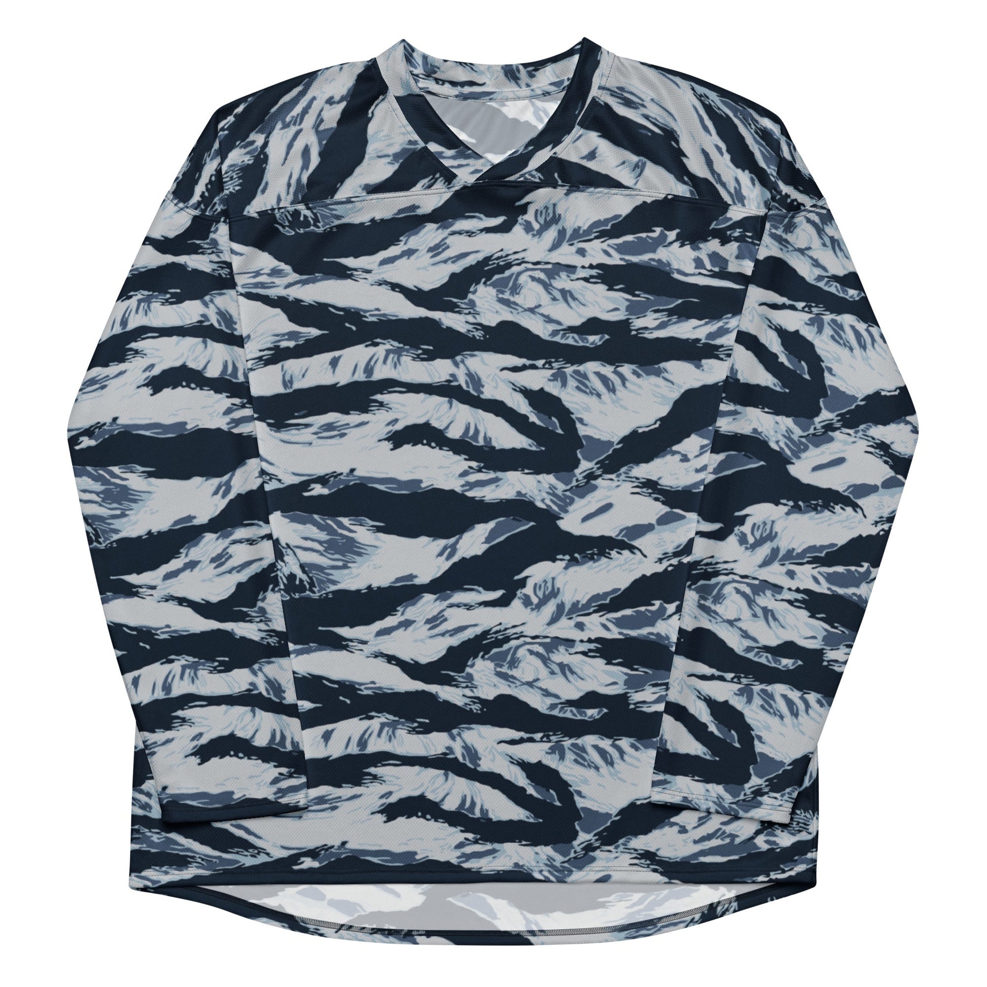 American Tiger Stripe Blue Frost CAMO hockey fan jersey - Hockey Jerseys