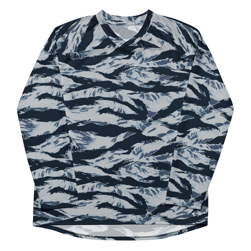 Tiger Stripe Blue Frost CAMO Unisex Hockey Fan Jersey