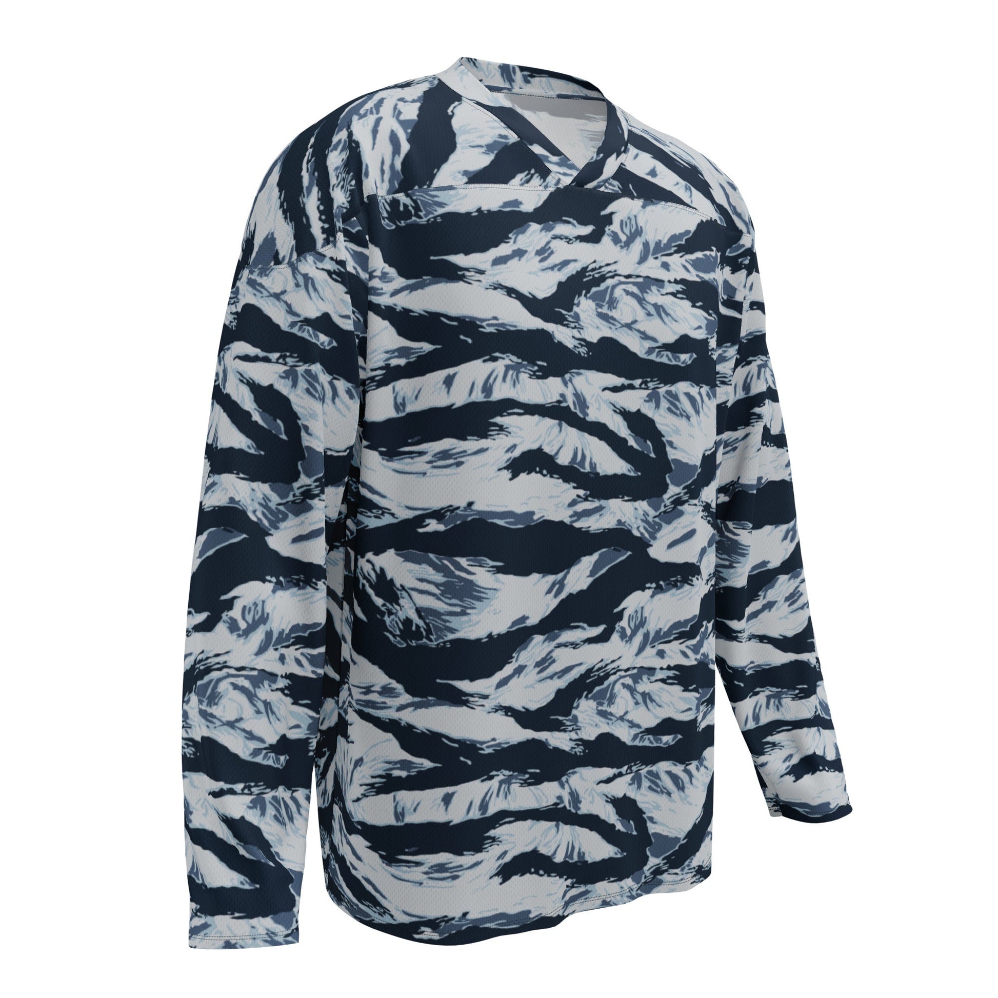 American Tiger Stripe Blue Frost CAMO hockey fan jersey - Hockey Jerseys