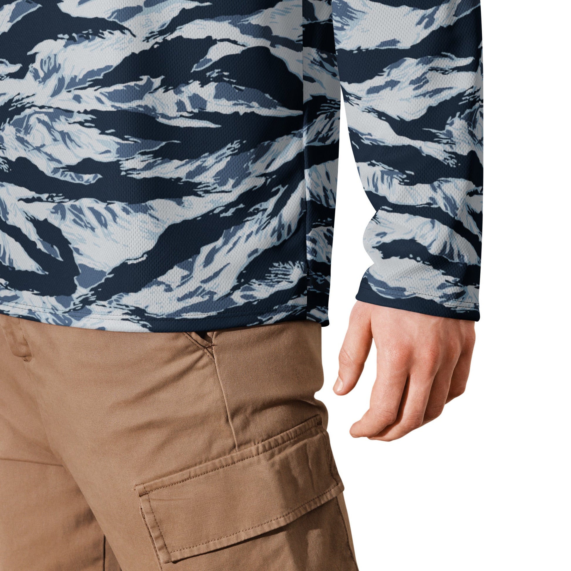 American Tiger Stripe Blue Frost CAMO hockey fan jersey - Hockey Jerseys