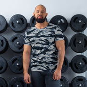 Tiger Stripe Blue Frost CAMO Mens Athletic T-Shirt - XS - Shirt