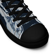 Tiger Stripe Blue Frost CAMO Mens High-Top Canvas Shoes