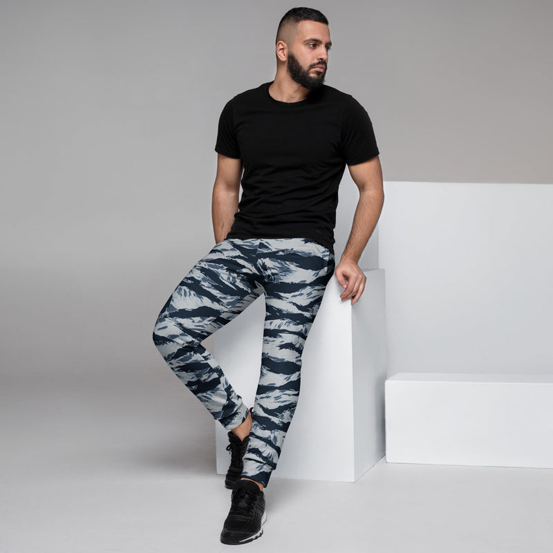 Tiger Stripe Blue Frost CAMO Mens Joggers - Men